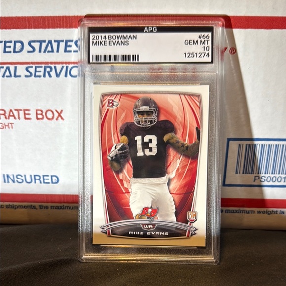2014 Bowman Rookies Mike Evans RC Tampa Bay Buccaneers #66 APG GEM MT 10 - Picture 1 of 2